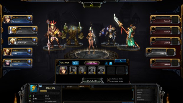 Выбор персонажа в smite